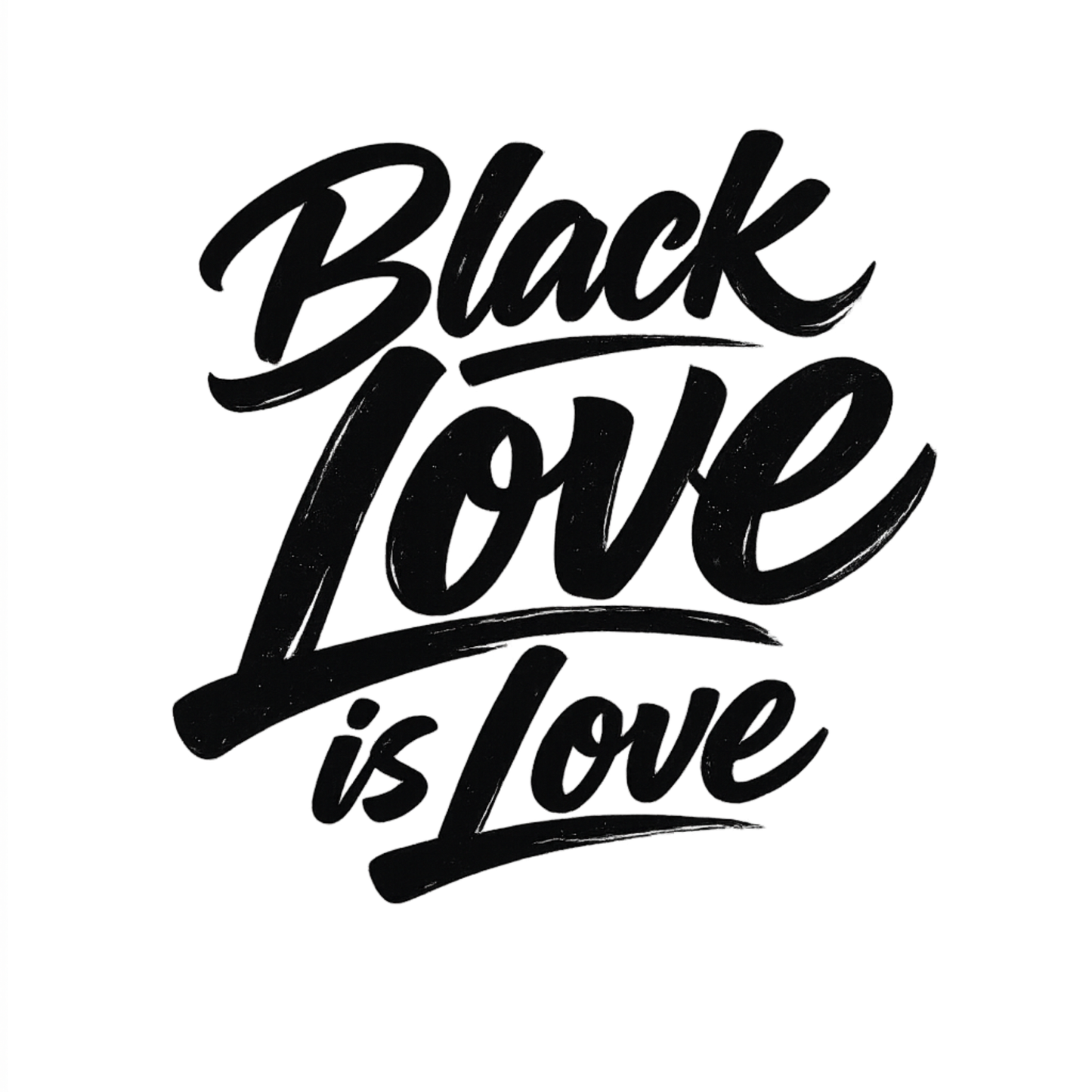 Black Love (Black) DTF Transfer