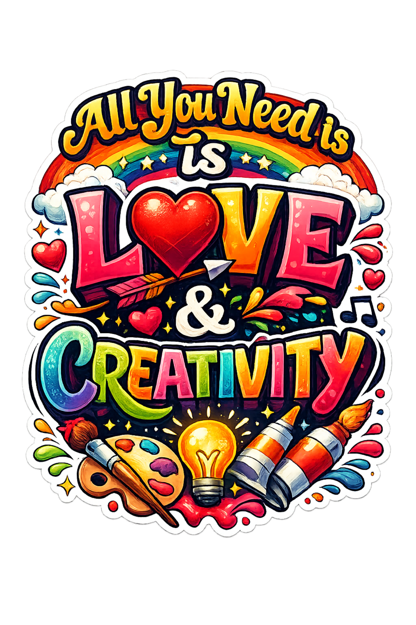 Love & Creativity DTF Transfer